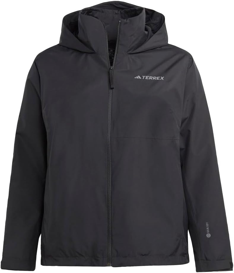 

Женская куртка Adidas двухслойная непромокаемая, черный