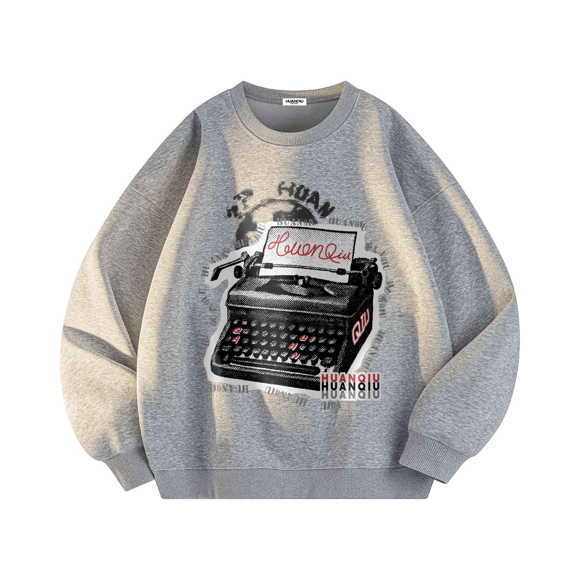 

Свитшот Unisex Crew Neck Moderate Heavyweight HUANQIU, светло-серый