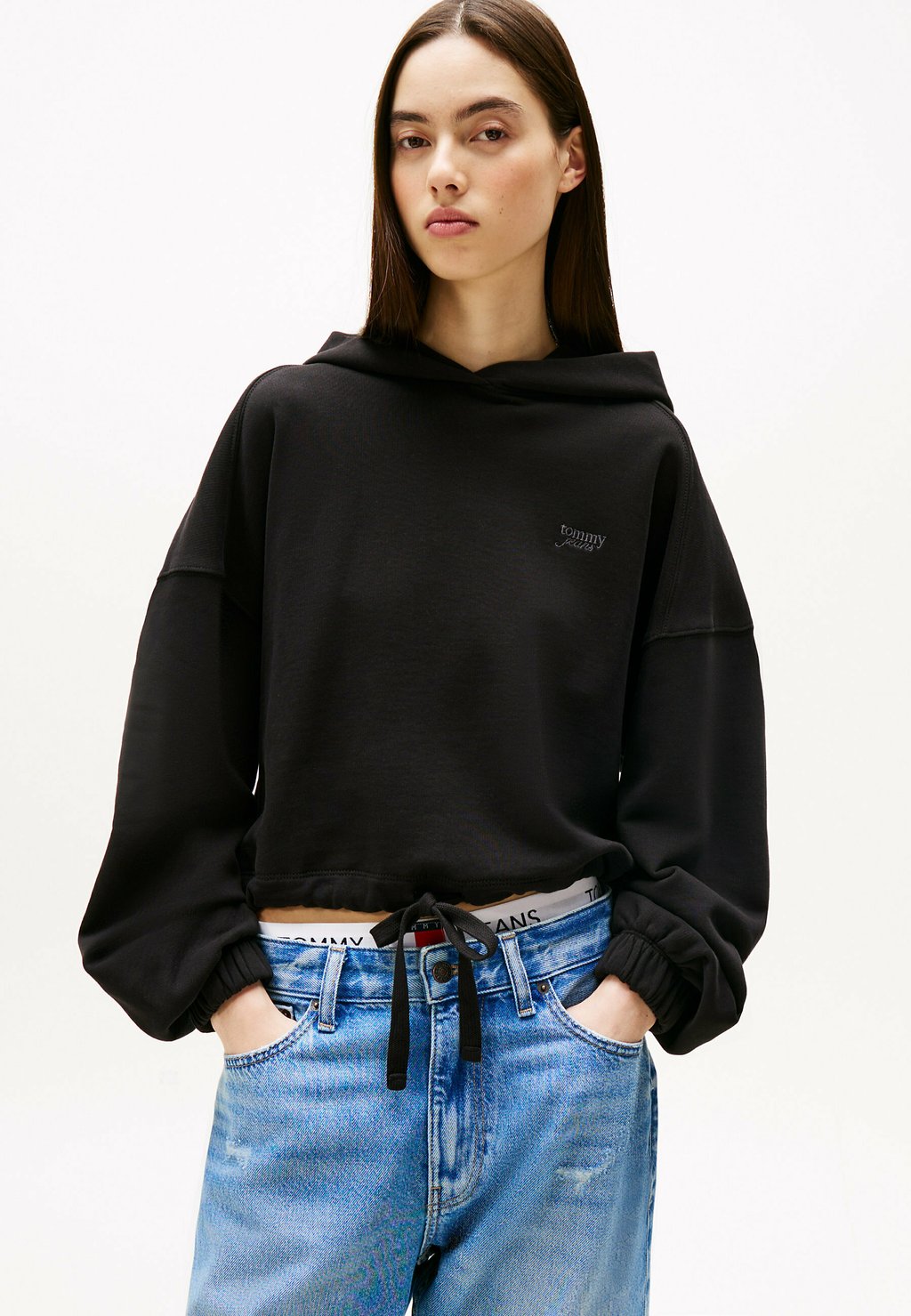 

Толстовка LOGO BOXY - Hoodie Tommy Jeans, черный