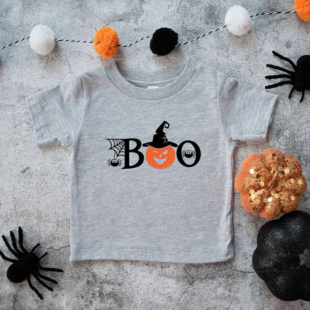 Молодежная футболка с короткими рукавами и рисунком Boo Pumpkin The Juniper Shop, белый — фото 2