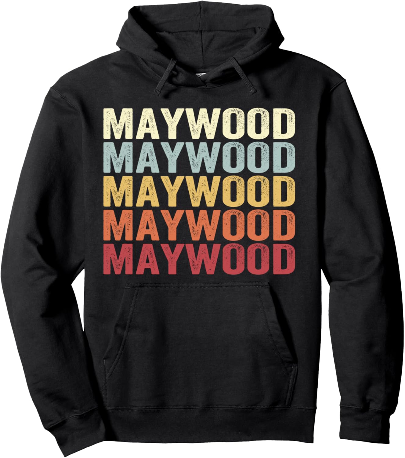 

Мейвуд, Калифорния, ретро-худи с винтажным текстом Maywood California Maywood Ca Retro Vintage, черный