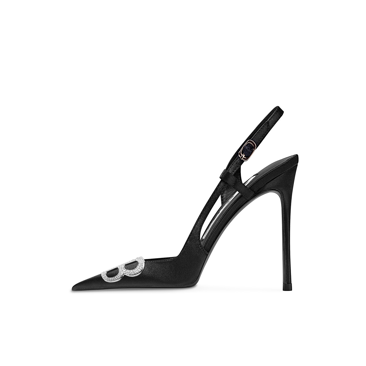 

Туфли женские на высоком каблуке Ganxiaojie, цвет Satin black 10cm