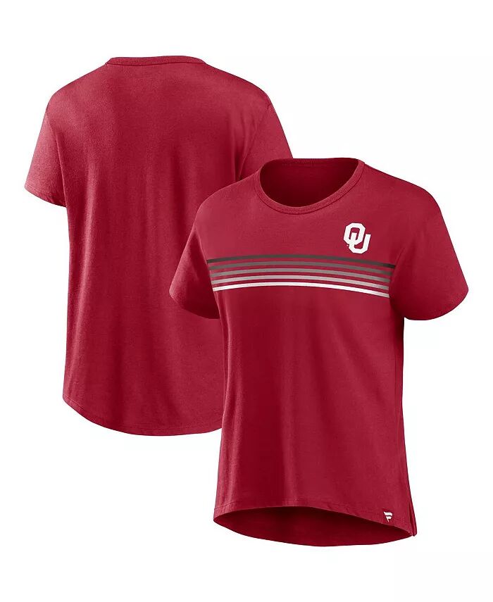 

Женская темно-красная футболка Oklahoma Sooners Tie Breaker Fanatics