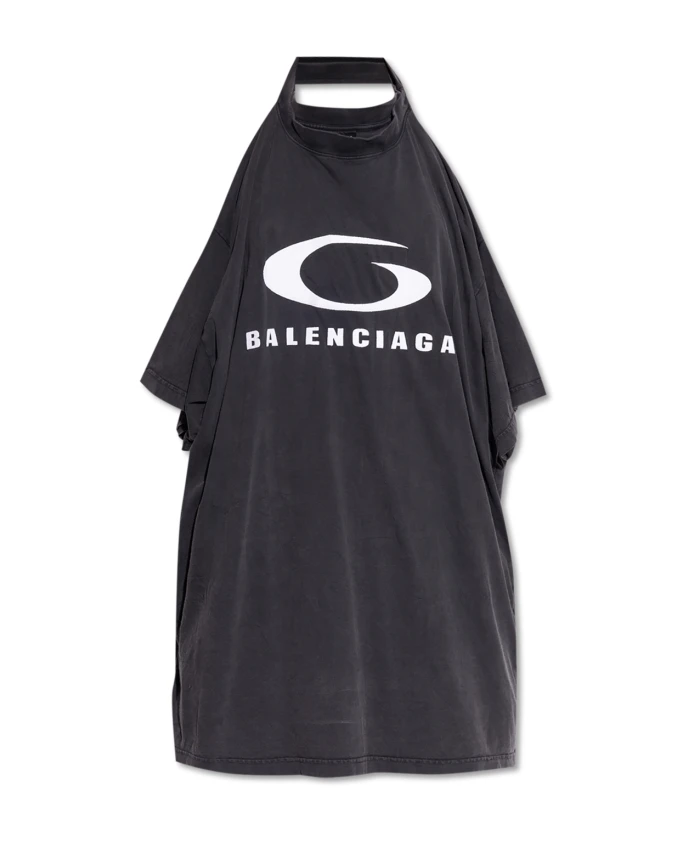

Платье с эффектом морщин Balenciaga, черный