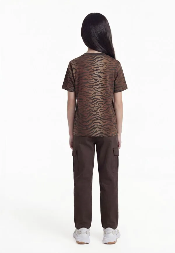 Детская футболка унисекс с принтом Adidas Originals, Night Brown — фото 2
