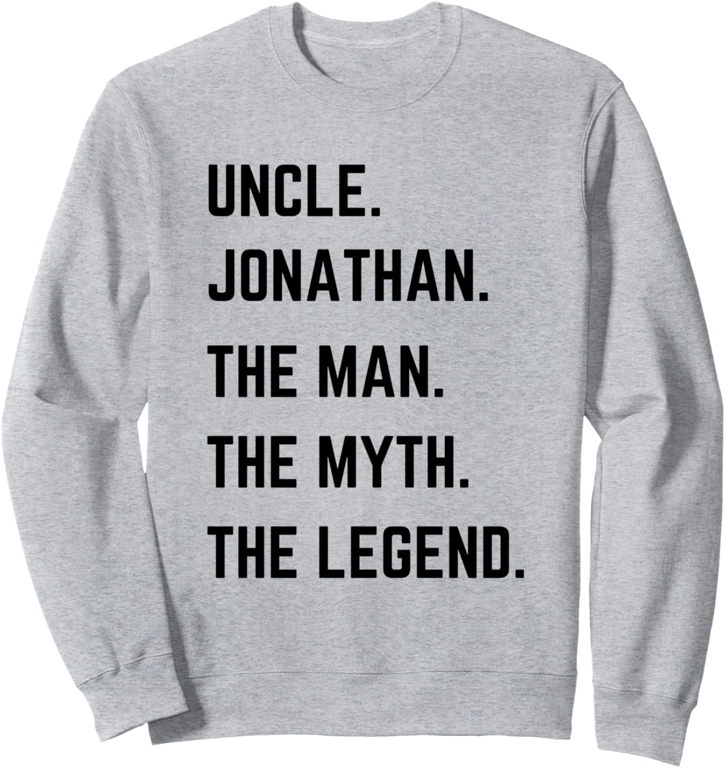 

Толстовка ко Дню отца «Дядя Джонатан: Человек, Миф, Легенда» Uncle The Man The Myth The Legend Mens Gifts, серый