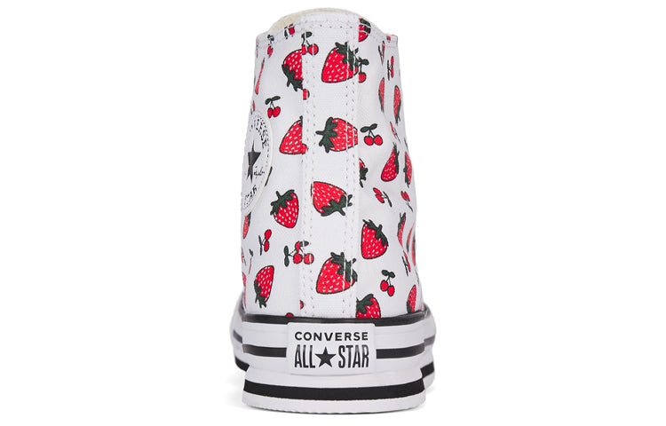 Кроссовки Converse Chuck Taylor All Star Platform Eva High 'White Red' 668016C, красный — фото 4