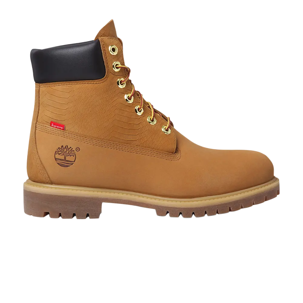 Ботинки Supreme x Timberland Premium 6 Inch, желто-коричневый