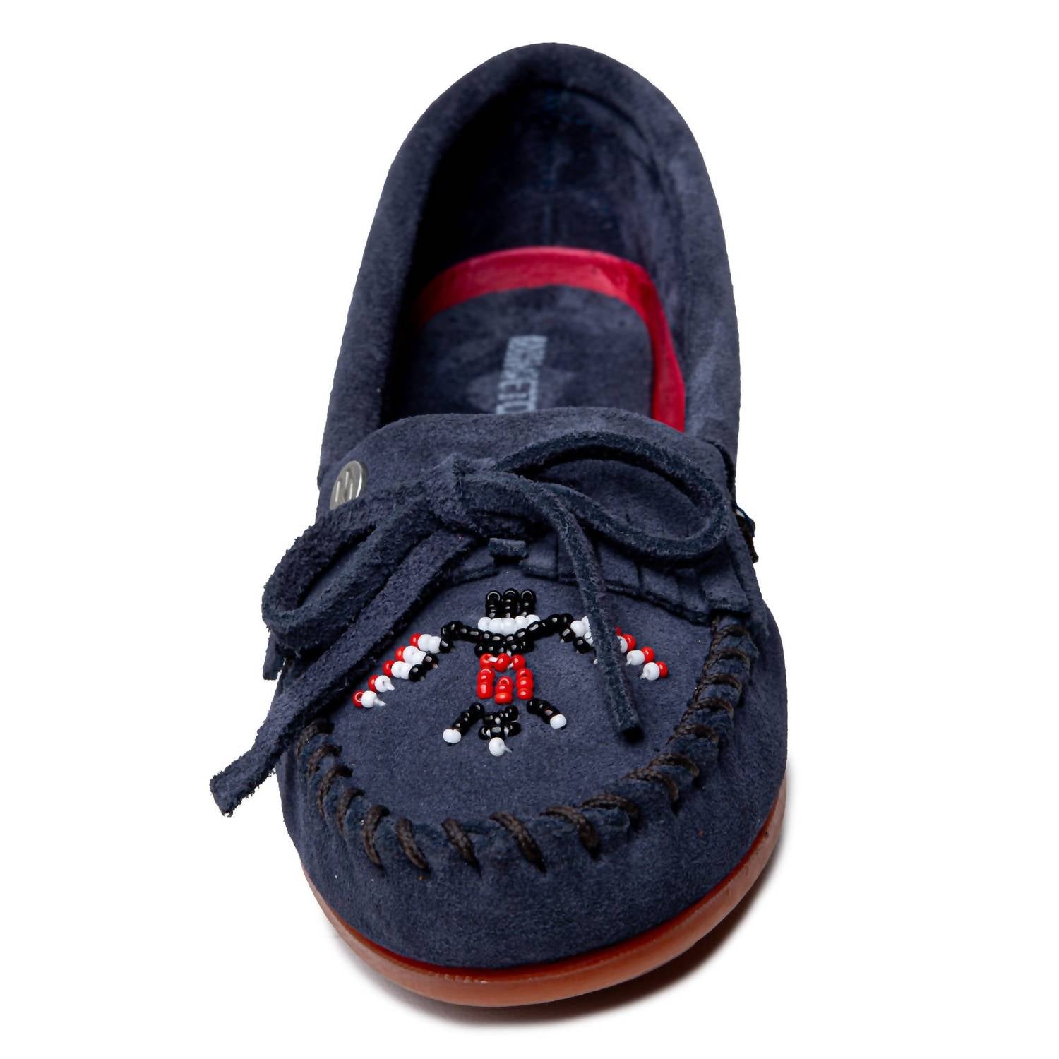Женские мокасины Thunderbird Animikii с жесткой подошвой в синем дениме Minnetonka — фото 3