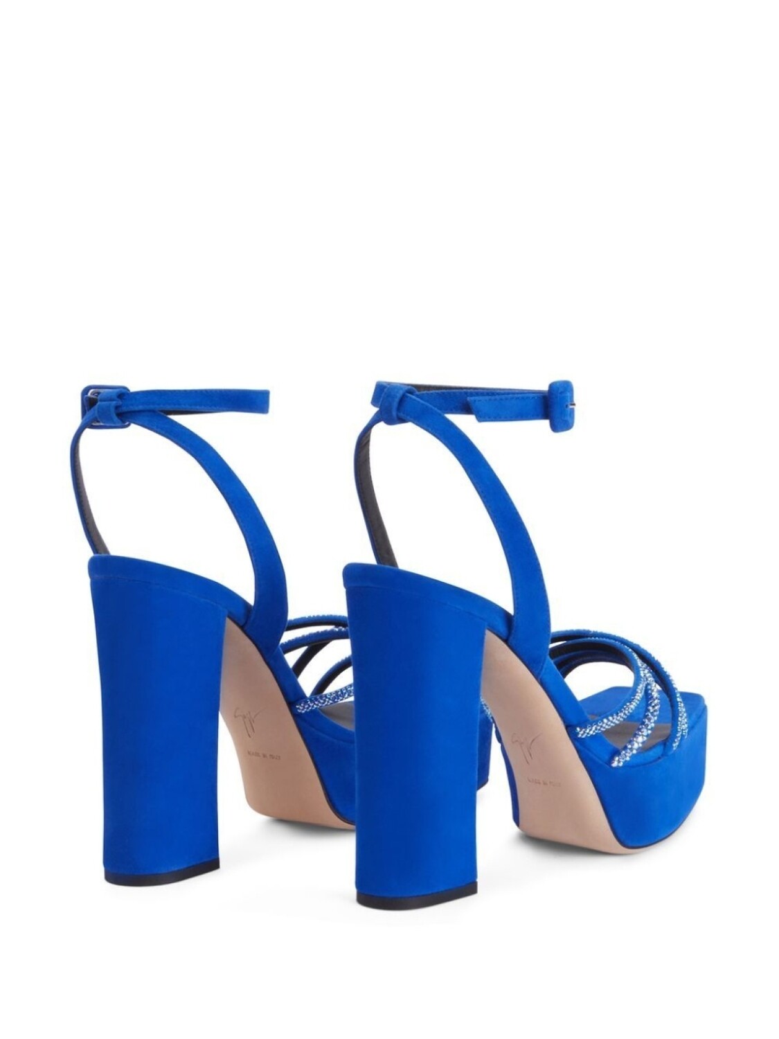 Giuseppe Zanotti декорированные босоножки Arhama на платформе, синий — фото 3