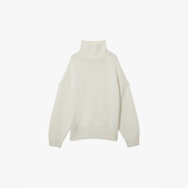 

Reiss x 100 ciels brook джемпер с воротником-стойкой из смеси шерсти и кашемира Reiss, бежевый