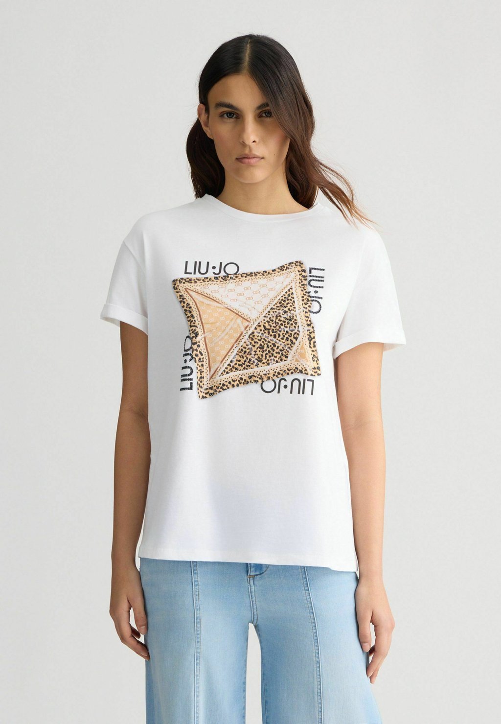 

Футболка с принтом WITH APPLIQUÉS LIU JO, белый
