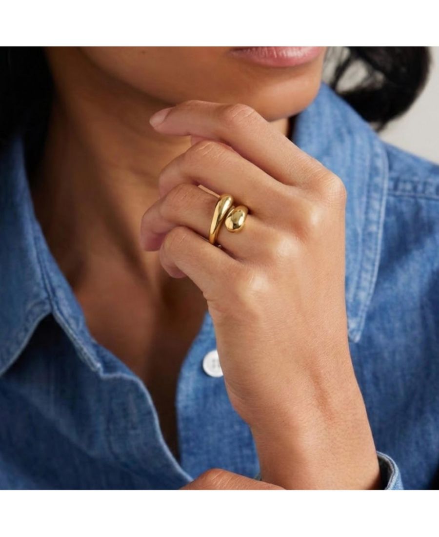 

Регулируемое модное кольцо из нержавеющей стали - серебристое Joey Baby, Gold