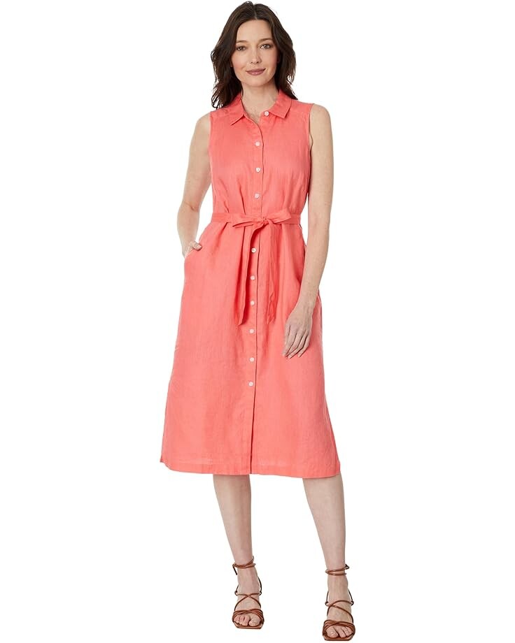 

Платье Tommy Bahama Two Palms Linen Shirtdress, цвет Pure Coral