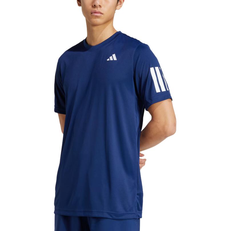 Футболка для детей с тремя полосками Adidas, темно-синий — фото 4