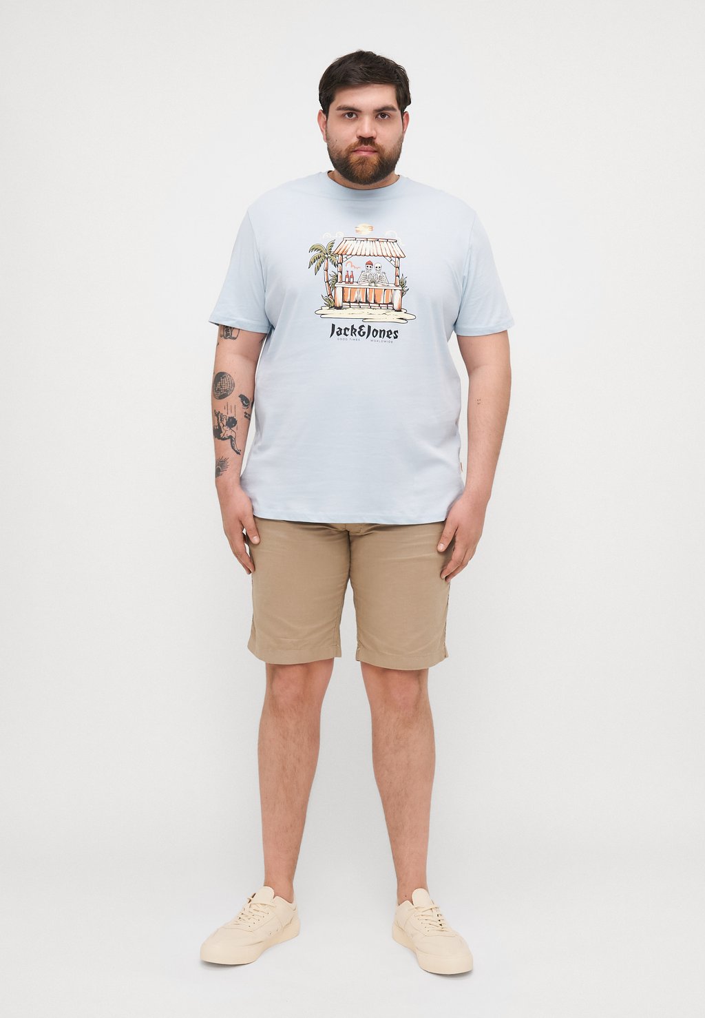 

Футболка с принтом JORSKULL COAST TEE CREW 4 PACK Jack & Jones, белый