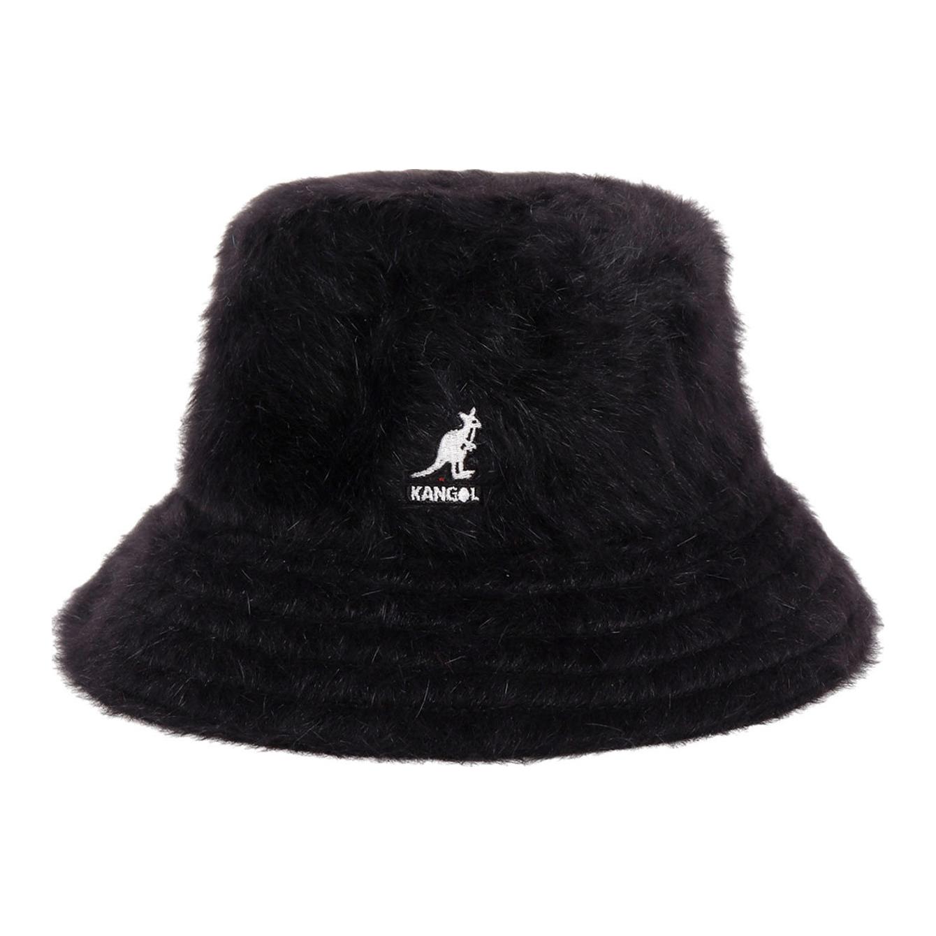 

KANGOL Мужская черная шляпа-ведро из ангоры модифицированного акрила с нейлоном, Black