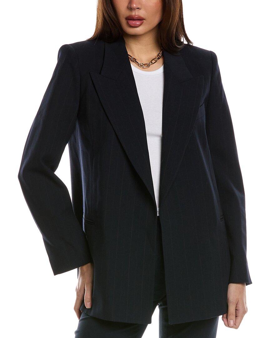 

Пиджак из смесовой шерсти Reiss Willow в тонкую полоску, синий
