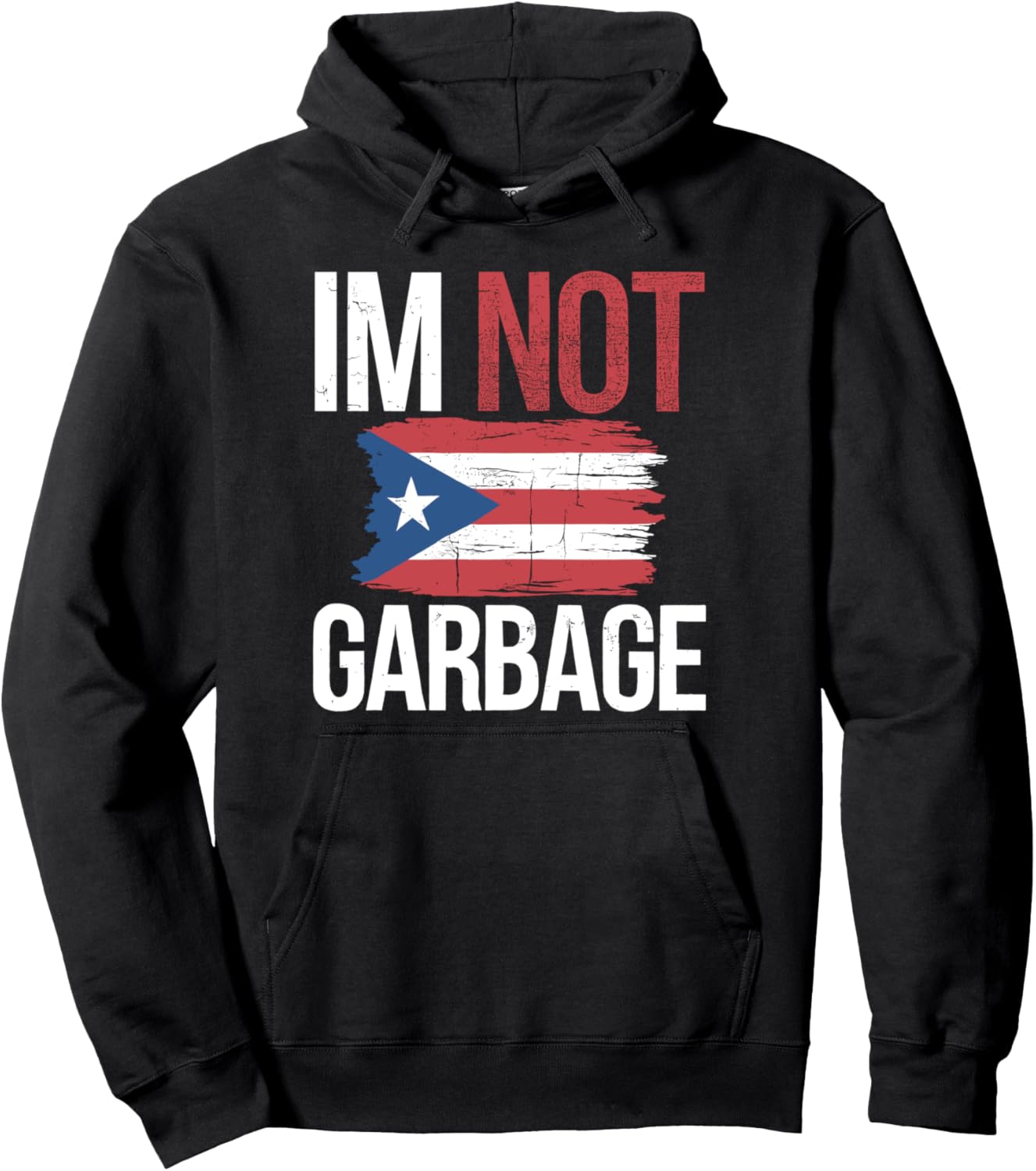 

Худи Proud Puerto Rico Not Trash Puerto Rico Borica, черная Pr Pride Tees