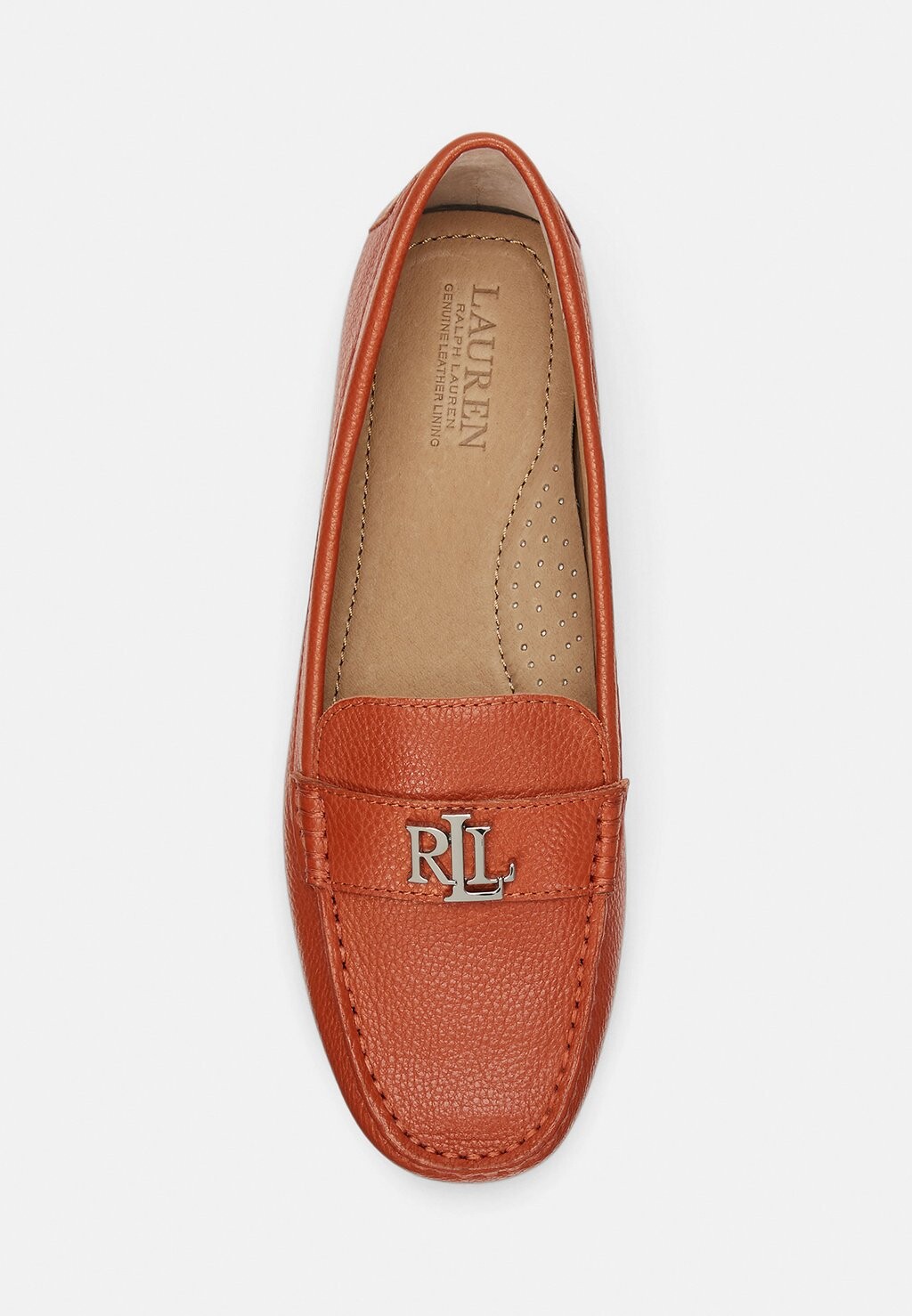 

Мокасины BARNSBURY PEBBLED LEATHER DRIVER Ralph Lauren, оранжевый