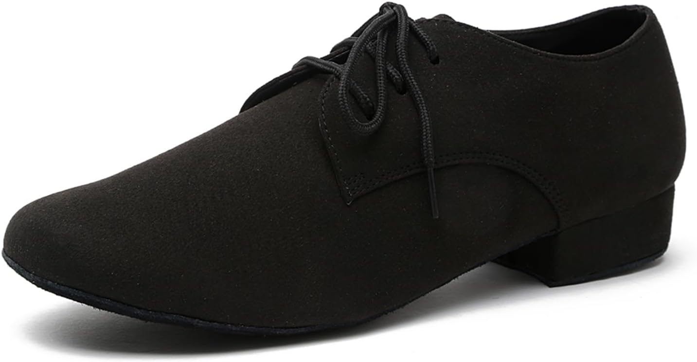 

Мужские бальные танцевальные туфли для латинских танцев, сальсы и танго с низким стандартным каблуком Zhcrcfirm, черный