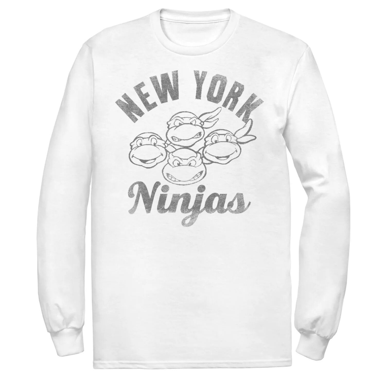 

Мужская винтажная футболка с длинными рукавами Ninja Turtles New York Ninjas Licensed Character