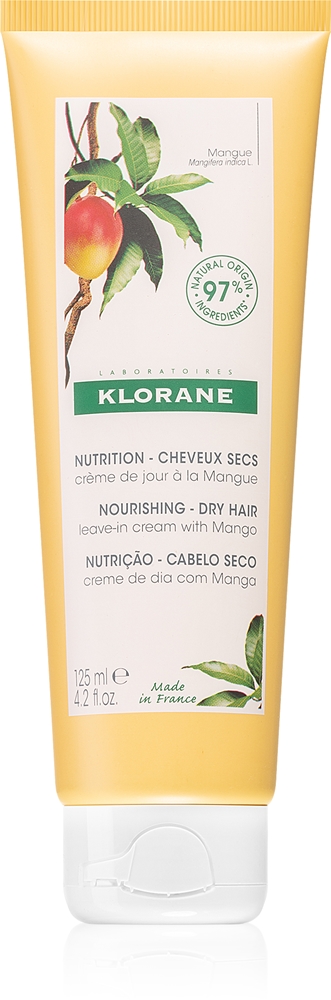 

Несмываемый крем с манго для сухих волос с питательным и увлажняющим эффектом Klorane, 125 мл