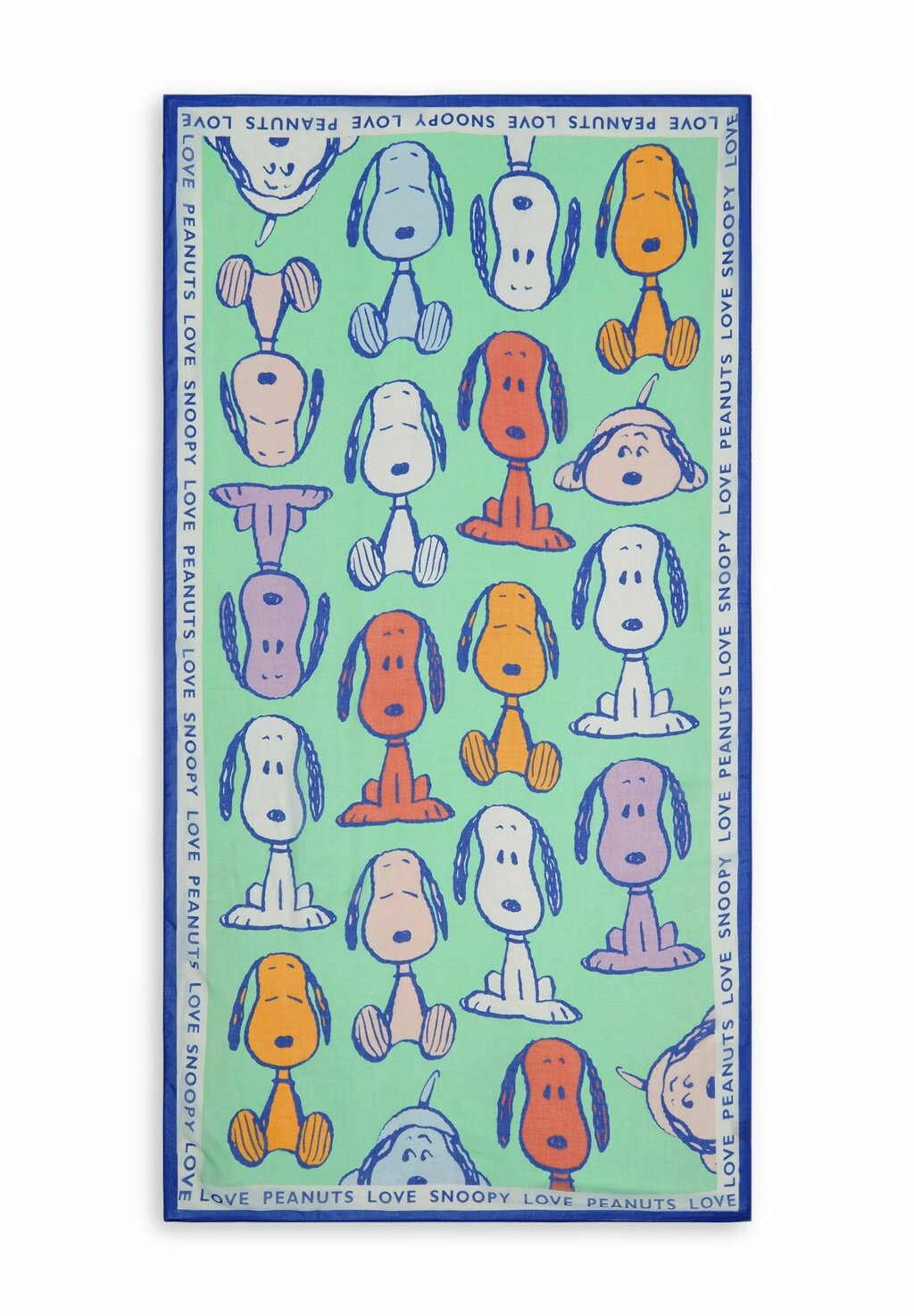 

Шарф Peanuts Aus Mit Snoopy Codello, бирюзовый