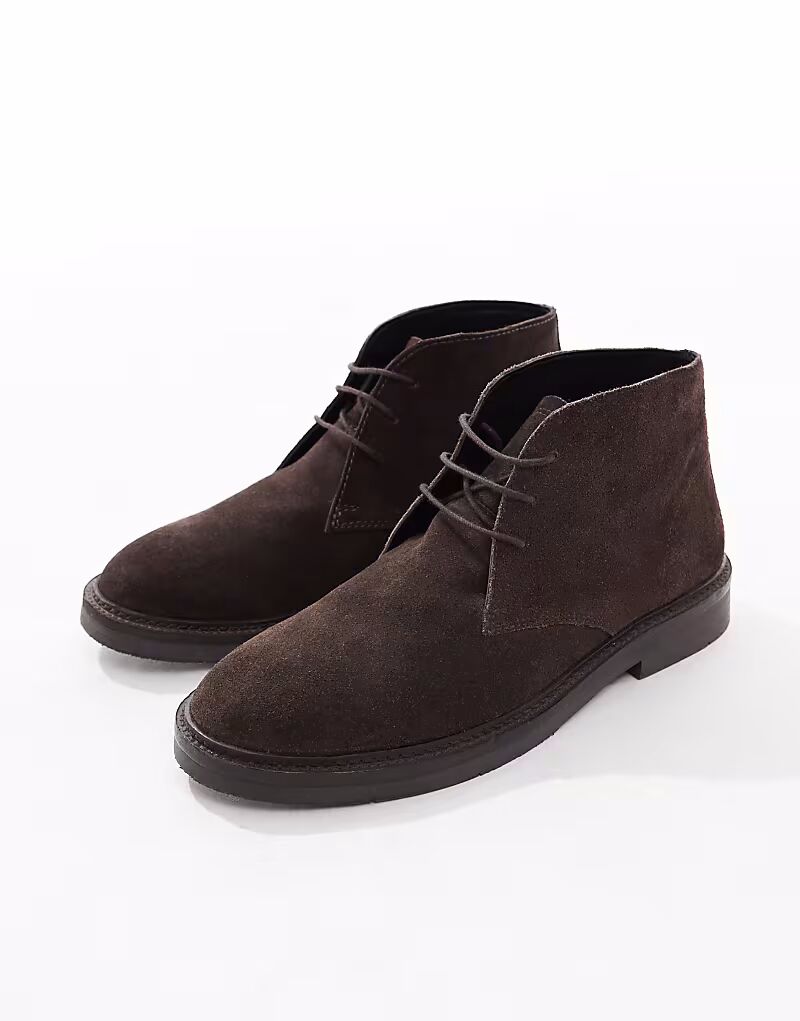Туфли Dale Chunky Lace up Shoe из замши шоколадного цвета Schuh — фото 2