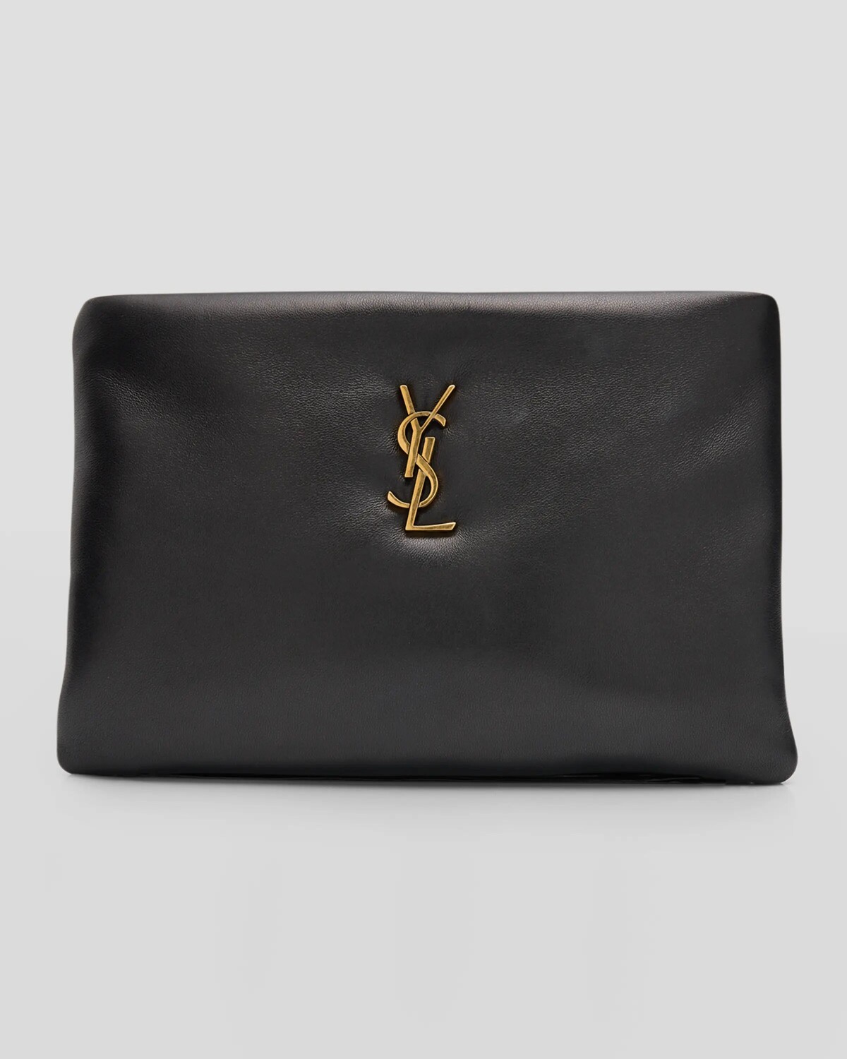 

Маленький клатч Calypso YSL из гладкой кожи с подкладкой Saint Laurent, цвет Noir