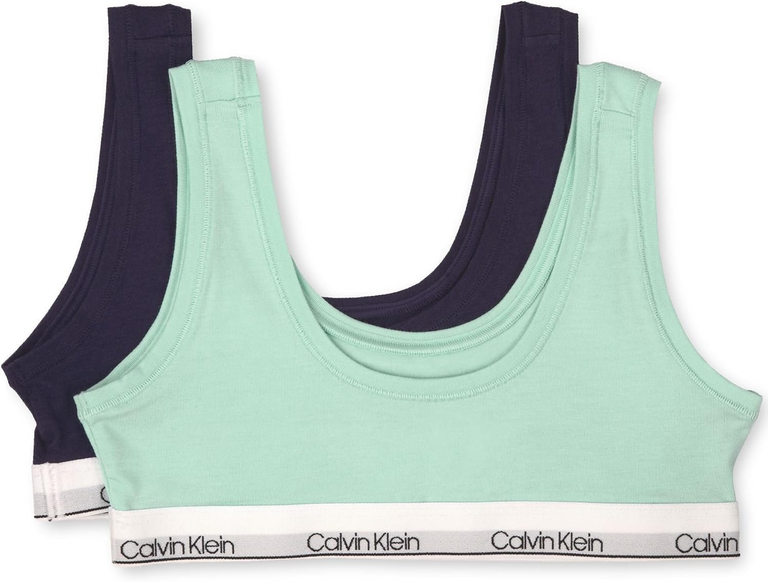 

Бюстгальтеры-бралетты Calvin Klein Girls Modern Cotton, поштучно и в упаковке, Navy Blue/Mint