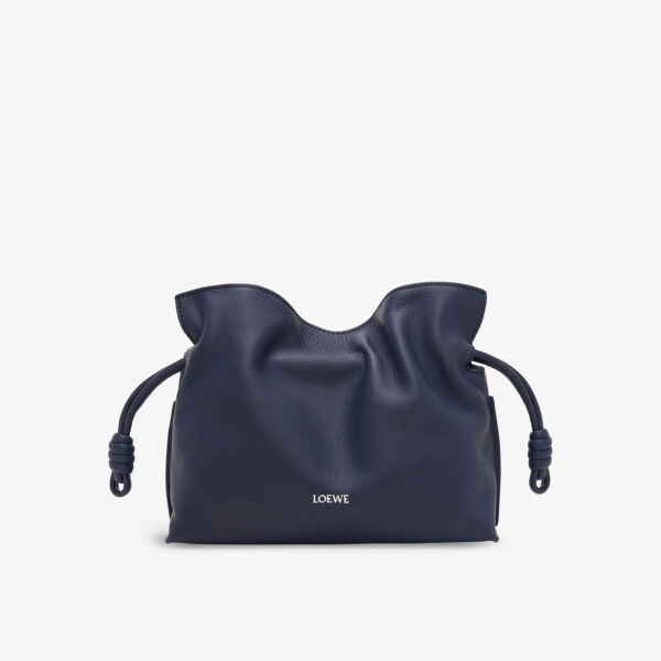 

Мини-Сумка-Клатч из кожи с тисненым логотипом Flamenco Loewe, синий
