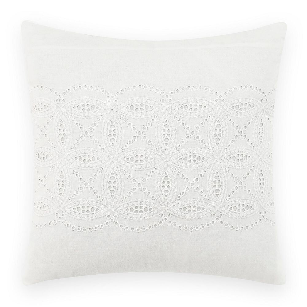 

Вязаная крючком декоративная подушка Laura Ashley Lifestyles Annabella, белый