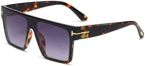 

Стильные квадратные солнцезащитные очки 2027 года для женщин и мужчин, большие цельные очки, пляжные очки, ретро, ​​для рейв-вечеринки MTZJH, C4-touhui-gray