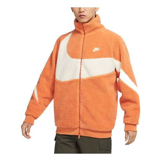 

Толстовка Nike Sportswear Swoosh Reversible Large Logo Jacket polar fleece Jacket Coffee Yellow (Asia Sizing), мультиколор