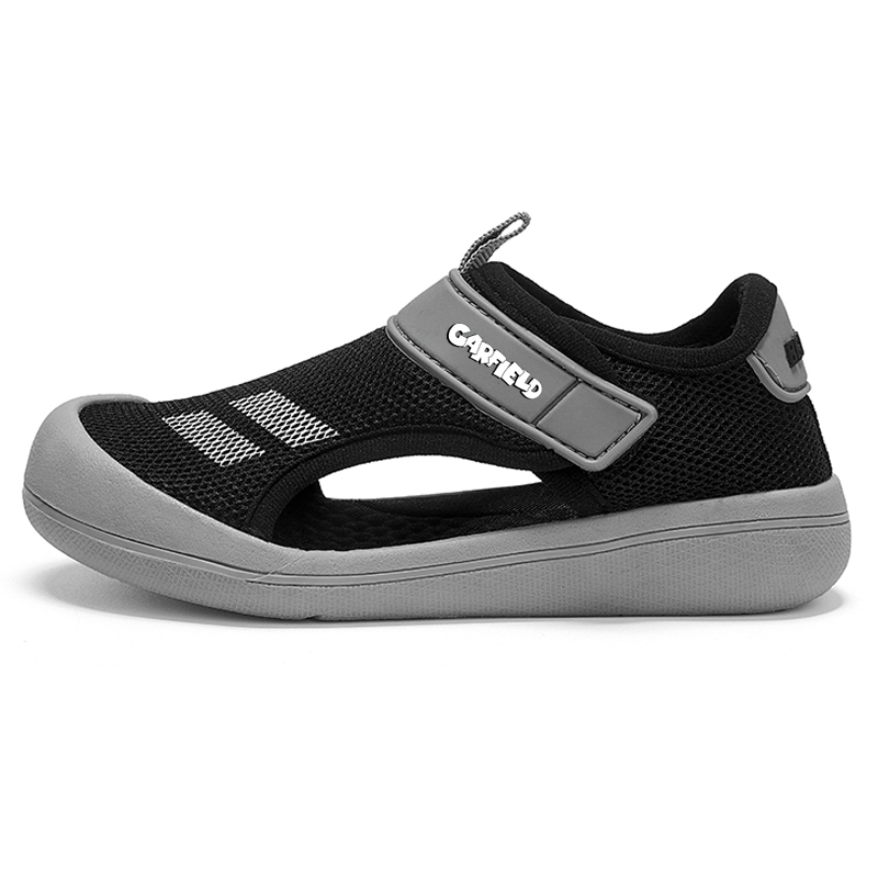 

Детские сандалии с низким верхом, устойчивые к истиранию, дышащие, легкие, с амортизацией JIAFEIMAO, черный