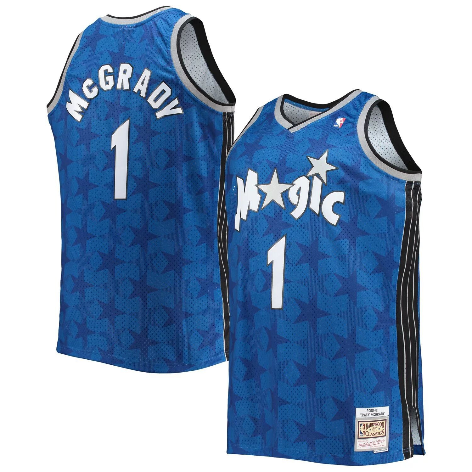 

Мужское джерси Mitchell & Ness Tracy McGrady Blue Orlando Magic Big & Tall 2000-01 Hardwood Classics Swingman