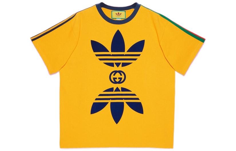 

Футболка X Adidas Originals SS22 из хлопкового джерси желтая Gucci, желтый