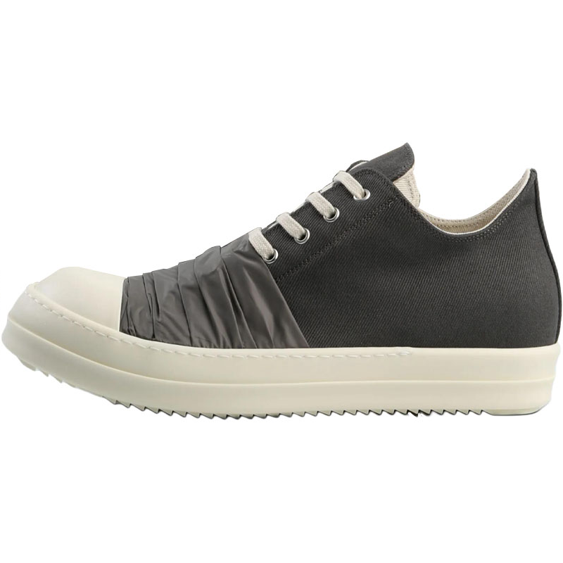 

Rick Owens DRKSHDW Мужские низкие парусиновые туфли Hustler, темно-серые