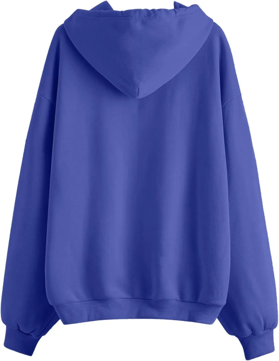 Худи женское оверсайз с капюшоном, на молнии, Fleece, 01-blue — фото 4