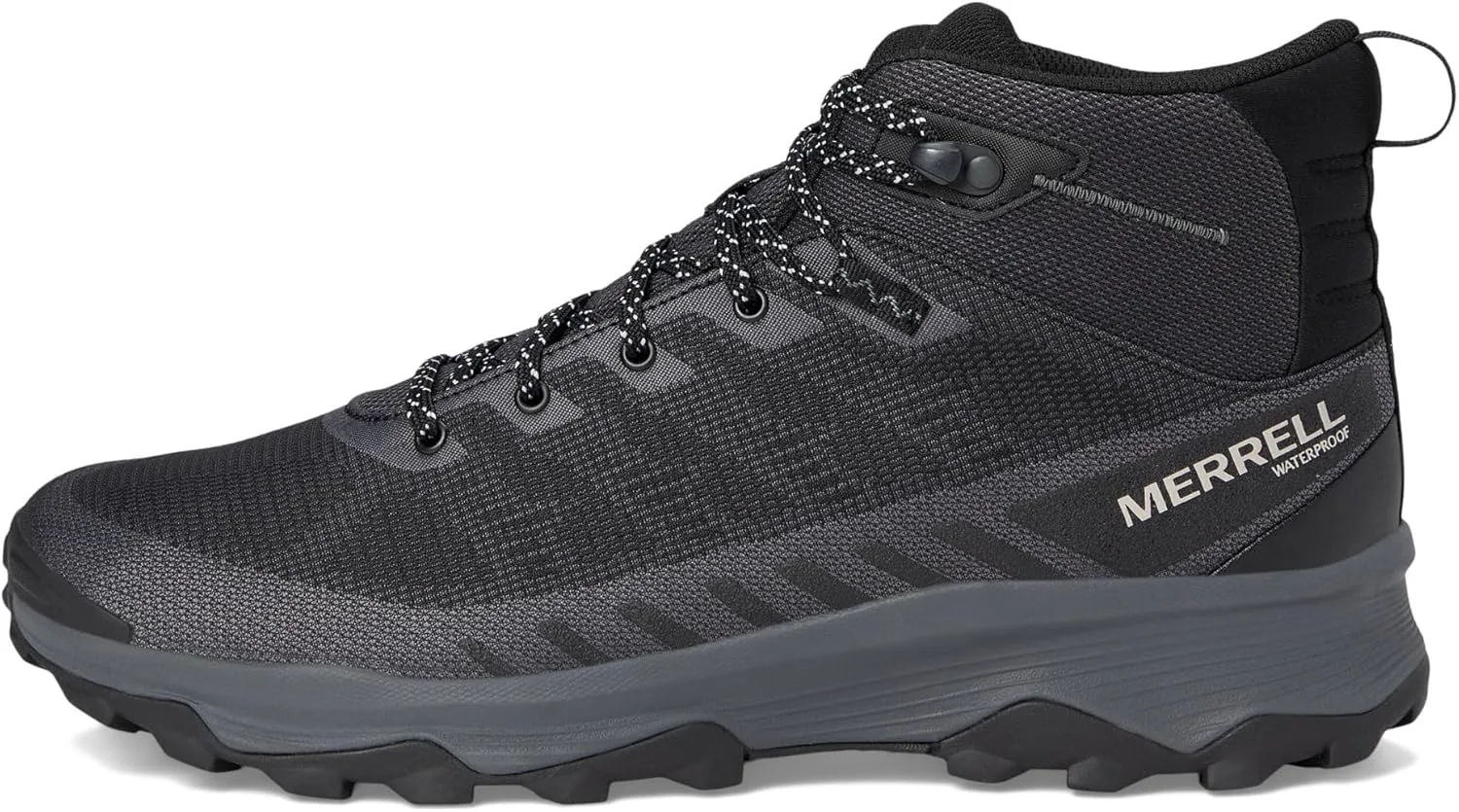Мужские водонепроницаемые ботинки Merrell Eco-Friendly Speed Mid - черные, черный — фото 2