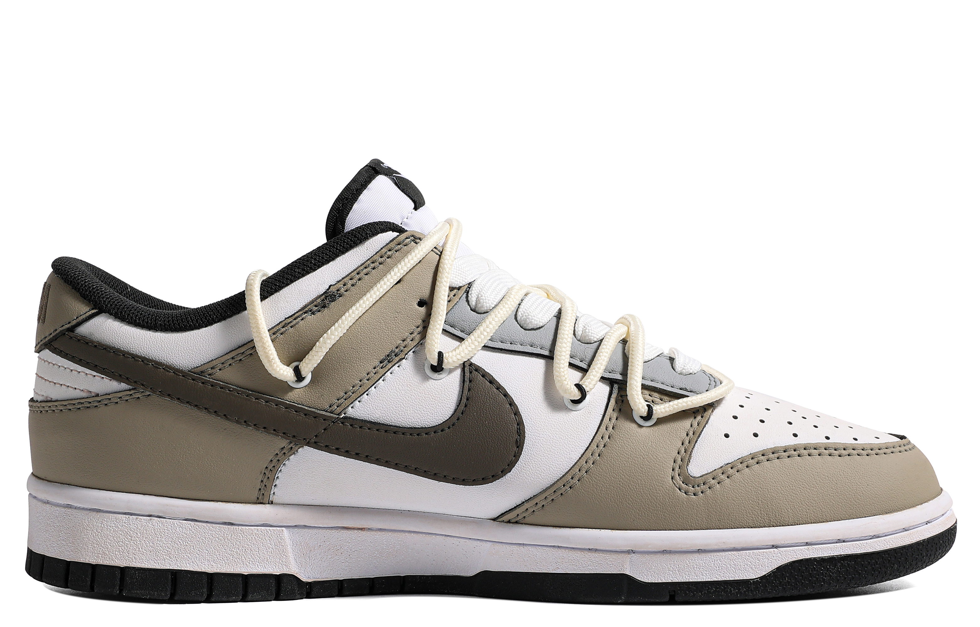 

Кроссовки Nike Dunk Skateboarding Shoes Women's Low-top White/gray/brown, светло-серый