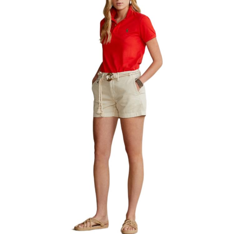 Polo Ralph Lauren Рубашка-поло SS22 Polo Shirt Women's Red — фото 4