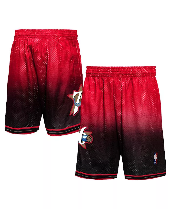 

Мужские шорты Philadelphia 76ers 2000/01 Hardwood Classics Fadeaway Reload 3.0 Swingman, черные с красным Mitchell & Ness