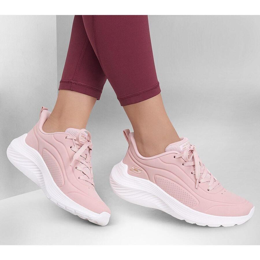 Кроссовки Skechers Bobs Squad Waves-jus, розовые, женские — фото 3