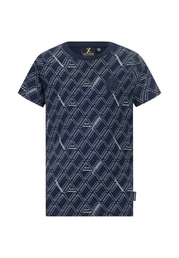 Футболка с принтом "удар ногой" Retour Jeans, Dark Navy
