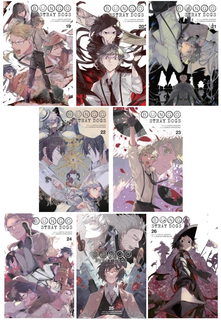 

Bungo Stray Dogs Manga Series 8-Book Collection Set (Vol.19 to 26) - Thrilling Mystery and Supernatural Adventures (Yen Press)