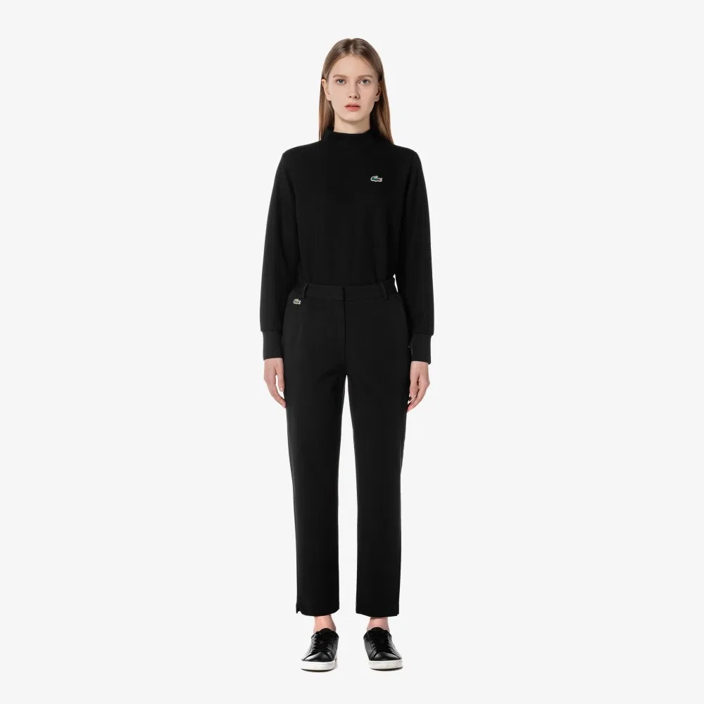 Брюки женские Lacoste, базовые осенние, черные — фото 3