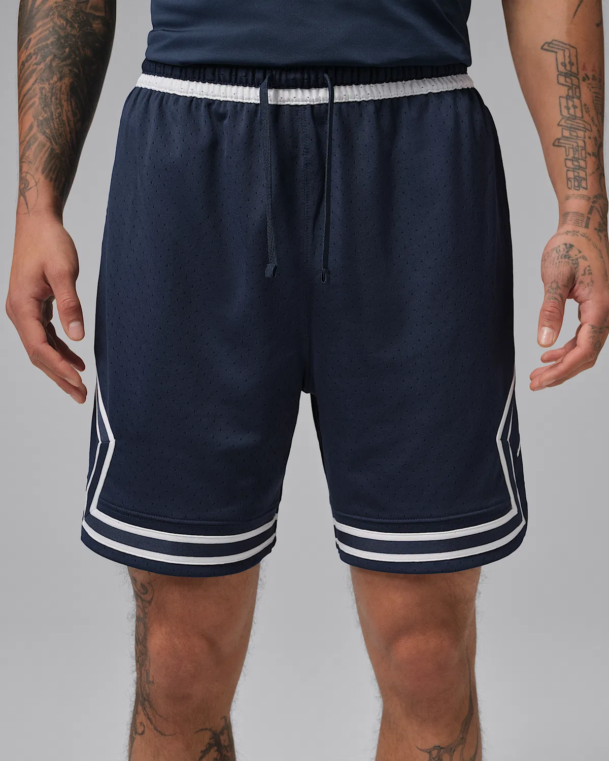 Мужские шорты Jordan Sport Dri-FIT Mesh Diamond, Midnight Navy/White — фото 2