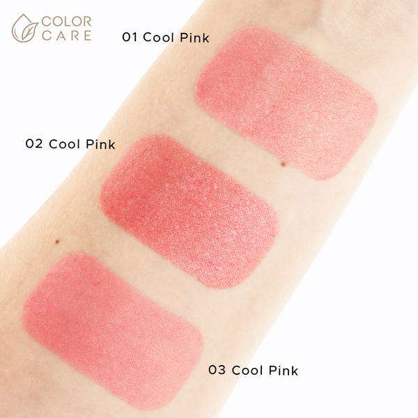 Веганские перламутровые румяна - 01, 8 г Color Care Cool pink, цвет 01 cool pink — фото 3